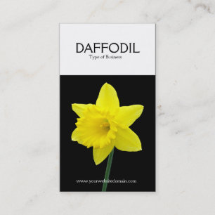 Zwei Tone Vertikaldaffodil (schwarz) Visitenkarte