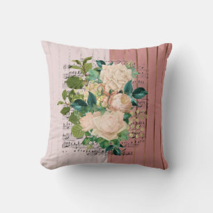 Zwei-Tone-Vintages Blumenwirbelkissen Kissen