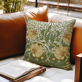 Zwei-Tone William Morris Pimpernel Vintages Muster Kissen