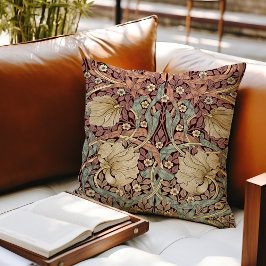 Zwei-Tone William Morris Pimpernel Vintages Muster Kissen