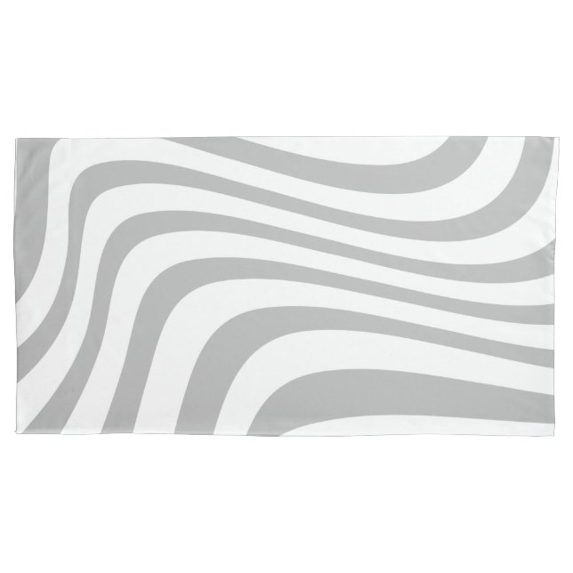 Zwei Töne Zebramuster grau und beige modern chic Kissenbezug (Vorderseite)