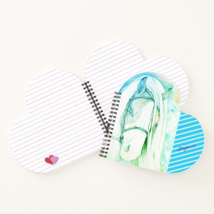 Zwei Tonen (grün) Notizbuch