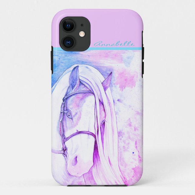 Zwei Tonen (lila) Case-Mate iPhone Hülle (Rückseite)