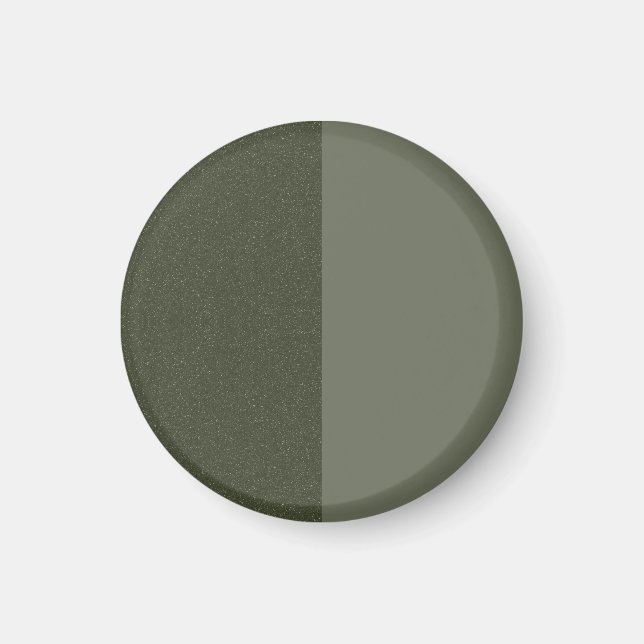 Zwei-Tonen-Moos-Grün-Moderne-Magnet - individuell  Magnet (Vorne)