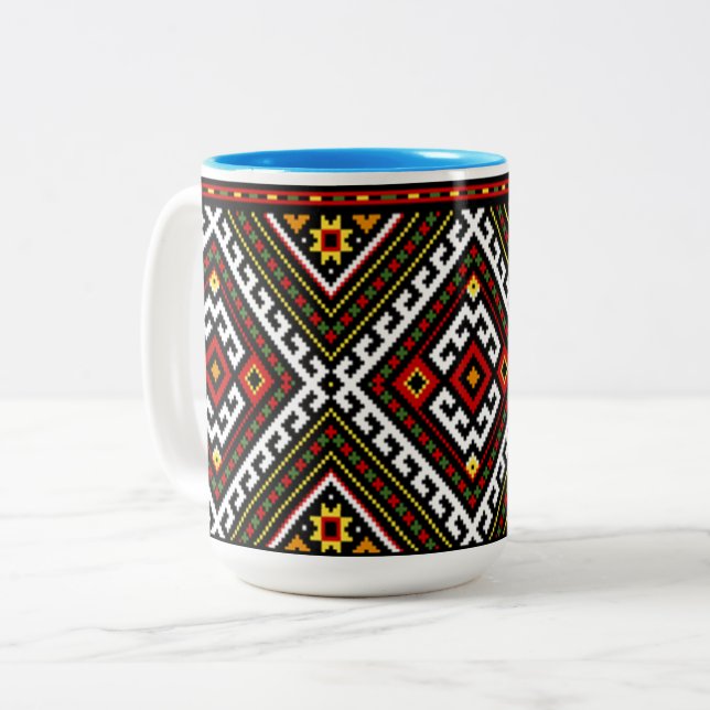 Zwei-Tonen-Tasse, 15 oz Zwei-Tonen-Kaffee-Tasse Zweifarbige Tasse (Vorderseite Links)