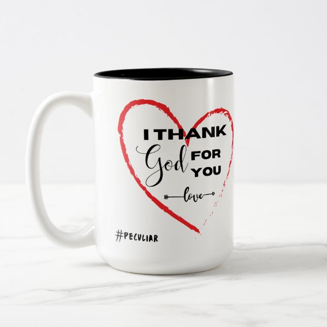 Zwei-Tonen-Tasse, 15 oz Zweifarbige Tasse (Links)