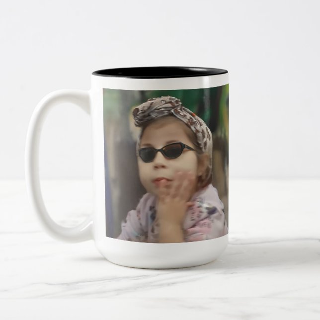 Zwei-Tonen-Tasse, 15 oz Zweifarbige Tasse (Links)