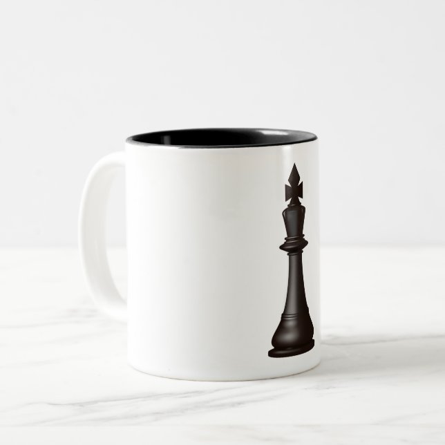 Zwei-Tonen-Tasse-Schach Zweifarbige Tasse (Vorderseite Links)