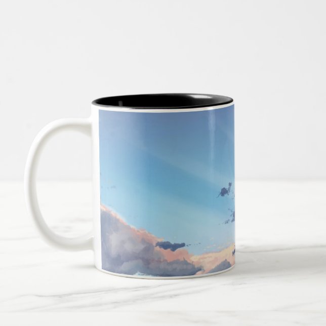 Zwei-Tonen-Tasse Zweifarbige Tasse (Links)