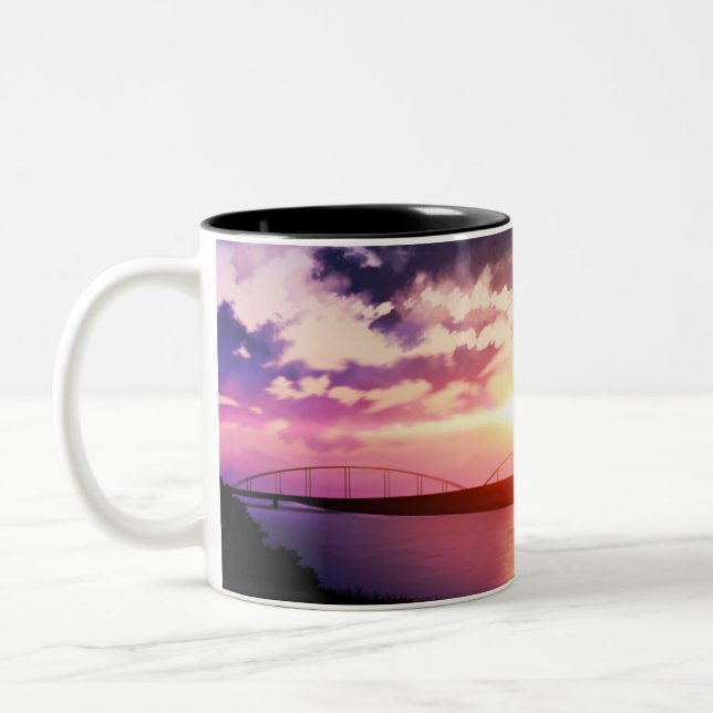 Zwei-Tonen-Tasse Zweifarbige Tasse (Links)