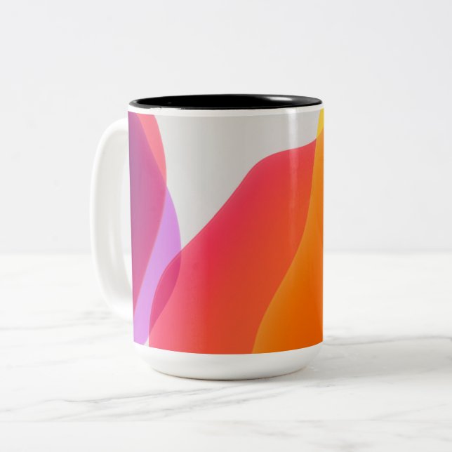 Zwei-Tonen-Tasse Zweifarbige Tasse (Vorderseite Links)