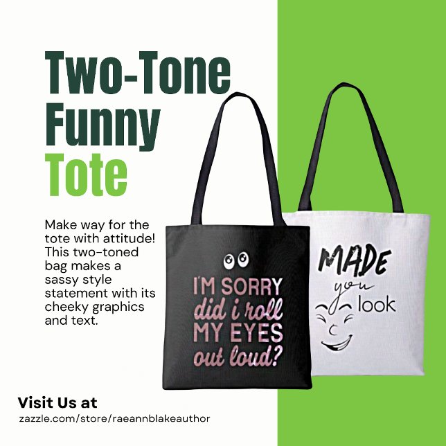 Zwei-Toner-Funny-Snarky-Tote-Tasche (Von Creator hochgeladen)