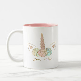 Zwei tonten Unicorn-Tasse mit Rosa nach innen Zweifarbige Tasse