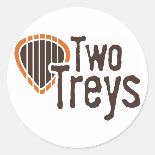 Zwei Treys Circle Aufkleber (Vorderseite)