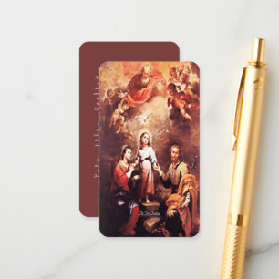 Zwei Trinitäten mit Gebet Begleitkarte