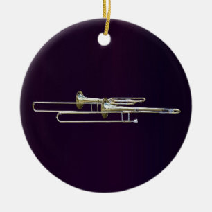 Zwei Trombone Keramik Ornament
