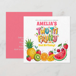 Zwei-tti Fruchtiger 2. Geburtstag Einladung