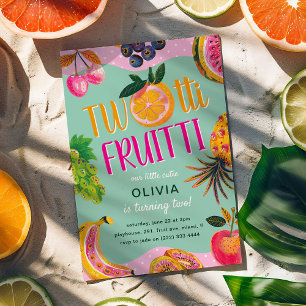 ZWEI-tti Fruitti Whimsical 2. Geburtstag Einladung