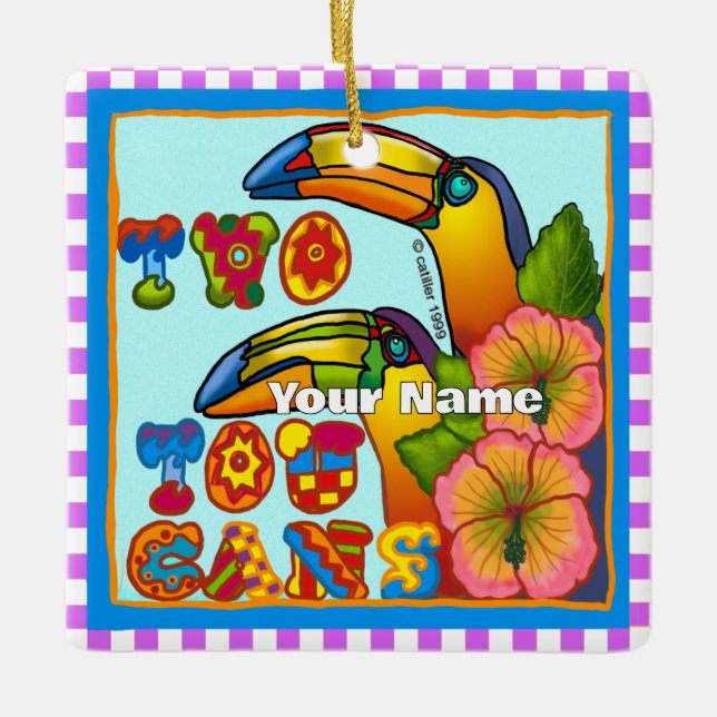 Zwei Tukas Keramikornament (Vorderseite)