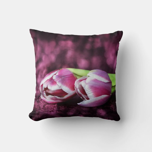 Zwei Tulpen Kissen (Vorderseite)