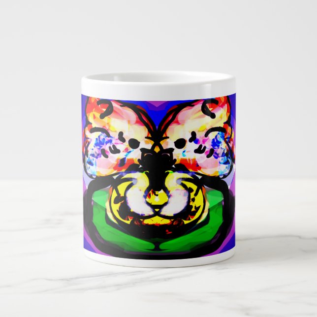 Zwei Turteltauben Frühling  Jumbo-Tasse (Vorderseite)