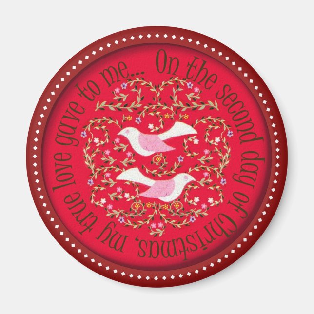 Zwei Turteltauben Magnet (Vorne)