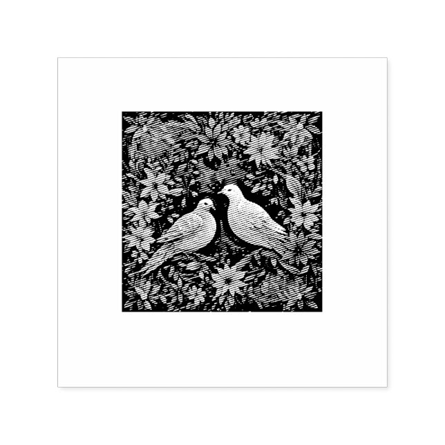 Zwei Turteltauben Permastempel (Design)