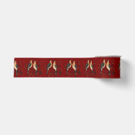 Zwei Turteltauben-Schablone im Retro-Stil 7 Ripsband