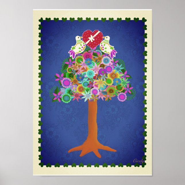 Zwei Turtle Doves 10x14 Poster (Vorne)