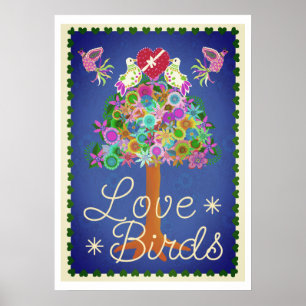 Zwei Turtle Doves 20x28poster Poster