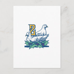 Zwei Turtledoves Postkarte