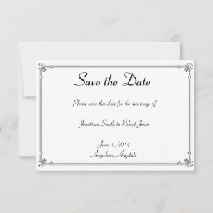 Zwei Tuxedos auf White Gay Wedding retten das Datu Save The Date