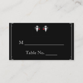 Zwei Tuxedos mit Rote Rose Gay Wedding Platzkarten