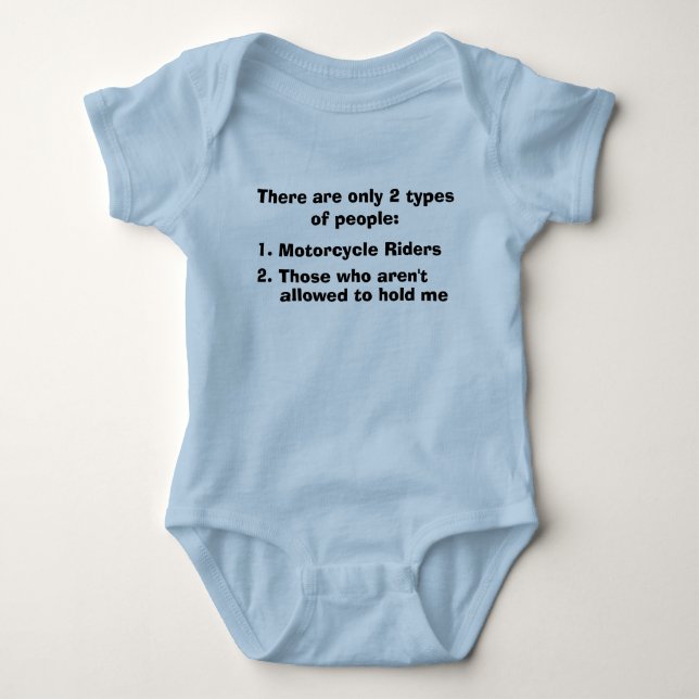 Zwei Typen von Motorrad Baby Bodysuit Strampler (Vorderseite)