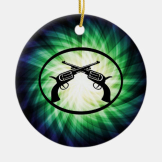 Zwei überquerte Kolben; glühend Keramikornament