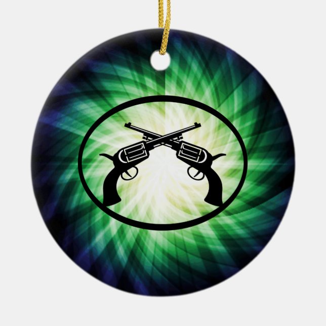 Zwei überquerte Kolben; glühend Keramikornament (Vorne)