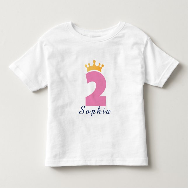 Zwei und der Crown Individuelle Name - Kleinkind T T-shirt (Vorderseite)