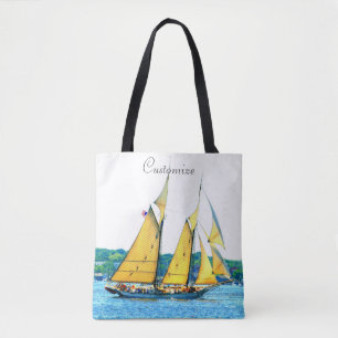 zwei und drei bemastete Maineschooners
