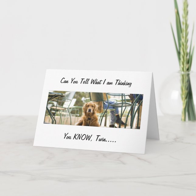 ZWEI UND SILLIERENDE RIVALRY JOKE ZUM GEBURTSTAG KARTE (Vorderseite)