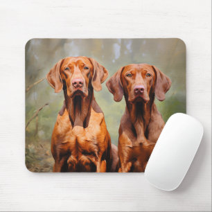 Zwei ungarische Vizslas Mousepad