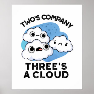 Zwei Unternehmen bedrohen einen Niedlichen Wolkenu Poster
