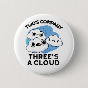 Zwei Unternehmen drohen einem wolkigen Wetterpuff Button