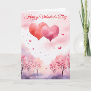 Zwei Valentinsherzen Feiertagskarte