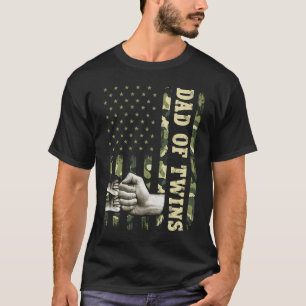 Zwei Vater Männer Camouflage American Flag Vater v T-Shirt