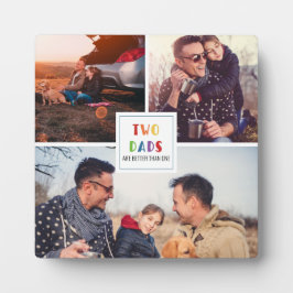 Zwei Väter sind besser als eins | Vatertag-Foto Fotoplatte