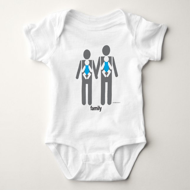 Zwei Väter, zwei Söhne Baby Strampler (Vorderseite)