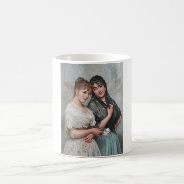 Zwei Venezianische Frauen Kaffeetasse (Mittel)