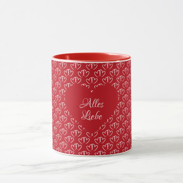 Zwei verbundene Herzen -  Tasse (Zentrum)