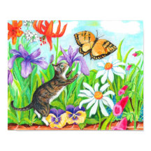 Zwei verzweigte Kinderwandkunst - Daisy our Cat