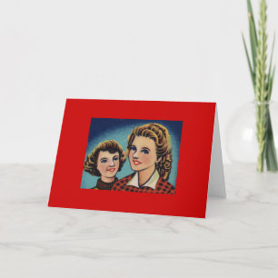 Zwei Vintage Frauen Karte